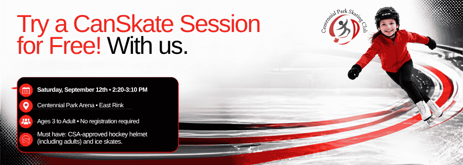 Centennial Park Skating Club Facebook registration announcement